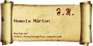 Homola Márton névjegykártya