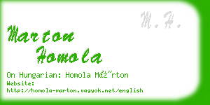 marton homola business card